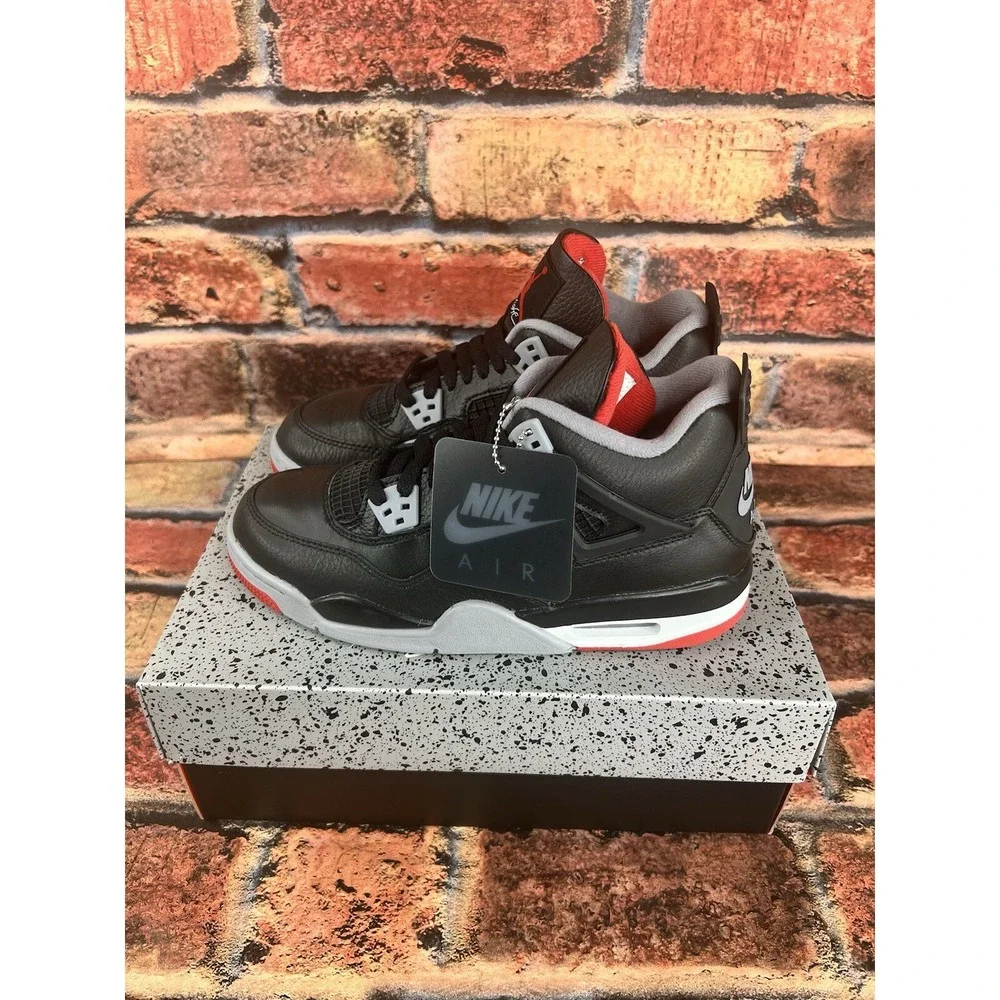Nike Air Jordan 4 Bred Reimagined GS Size 7Y/8.5W (FQ8213-006) DS New‎ IN HAND